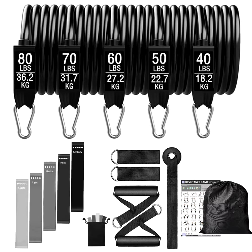 360 lbs Resistance Bands Set - Versatile Home Gym Equipment for Strength Training, Yoga, and Fitness