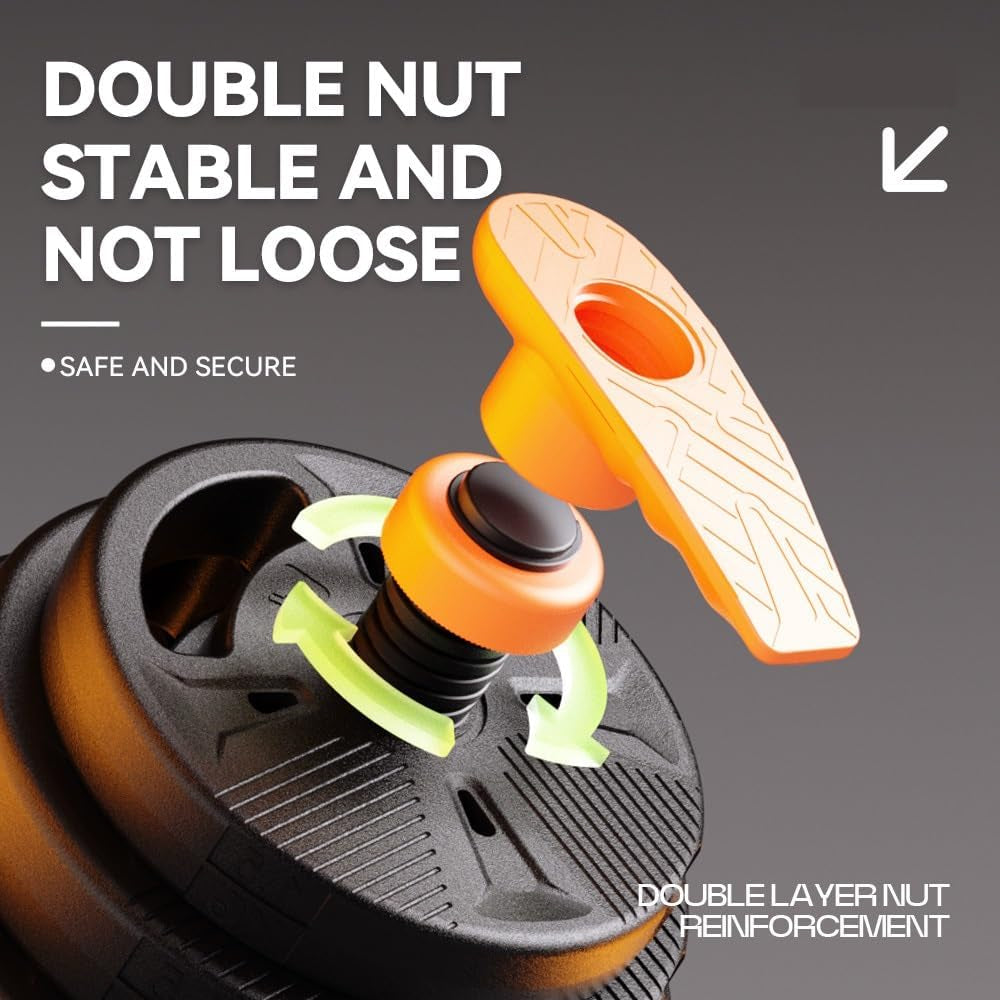 Strongway® Adjustable 6 in 1 Dumbbell Straight and Curl Barbell Kettlebell Push up Set - 20KG 30KG 40KG SETS - Weight Lifting for Home Gym Fitness