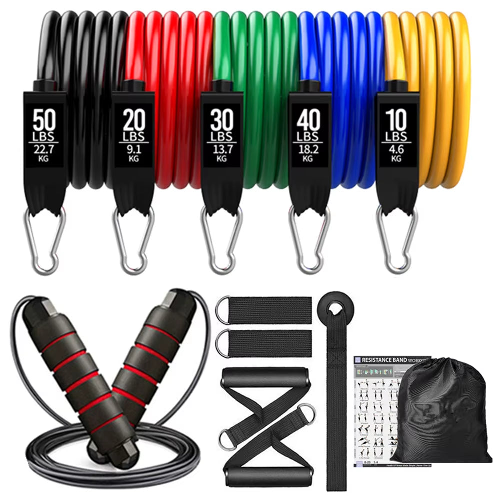 360 lbs Resistance Bands Set - Versatile Home Gym Equipment for Strength Training, Yoga, and Fitness