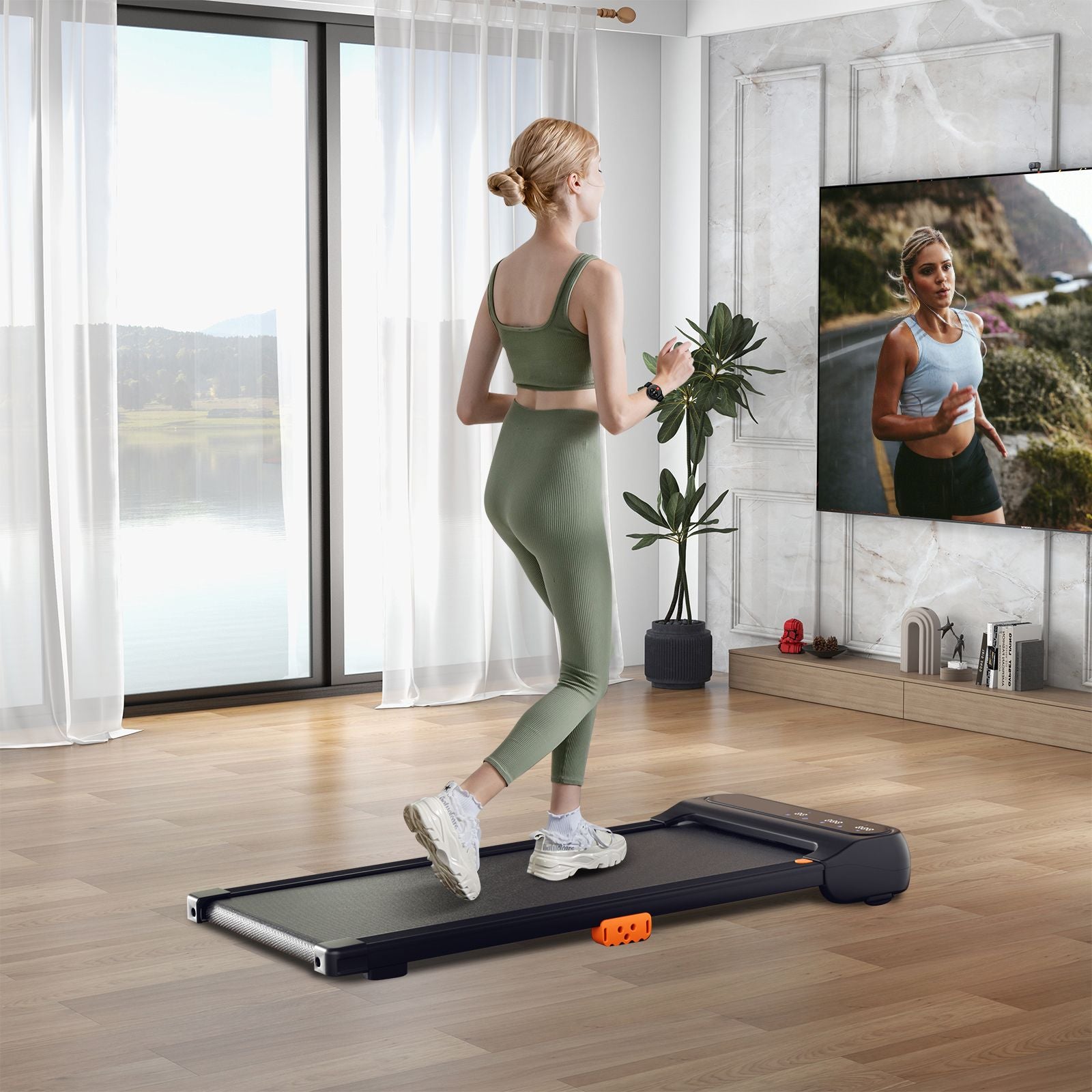 Under Desk Treadmill for Home and Office with 12 Pre-Configured Programs