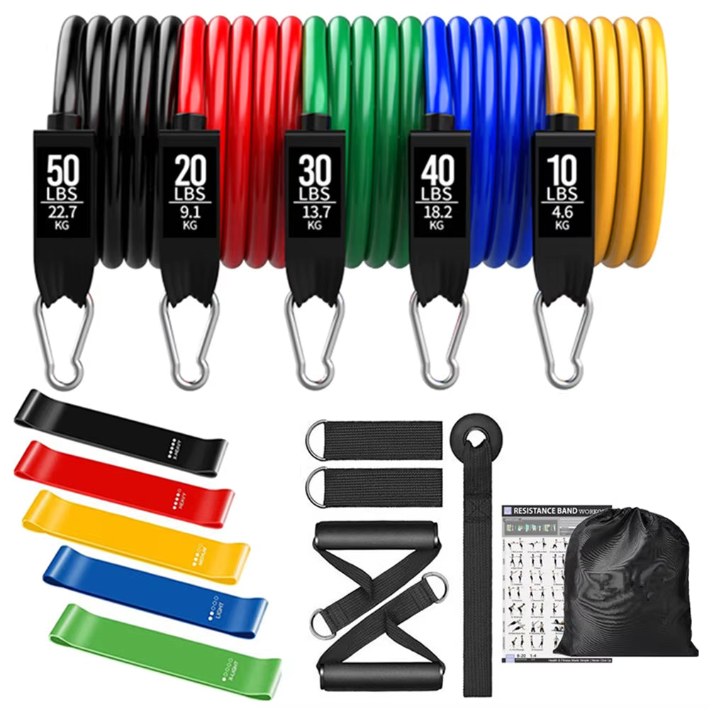 360 lbs Resistance Bands Set - Versatile Home Gym Equipment for Strength Training, Yoga, and Fitness