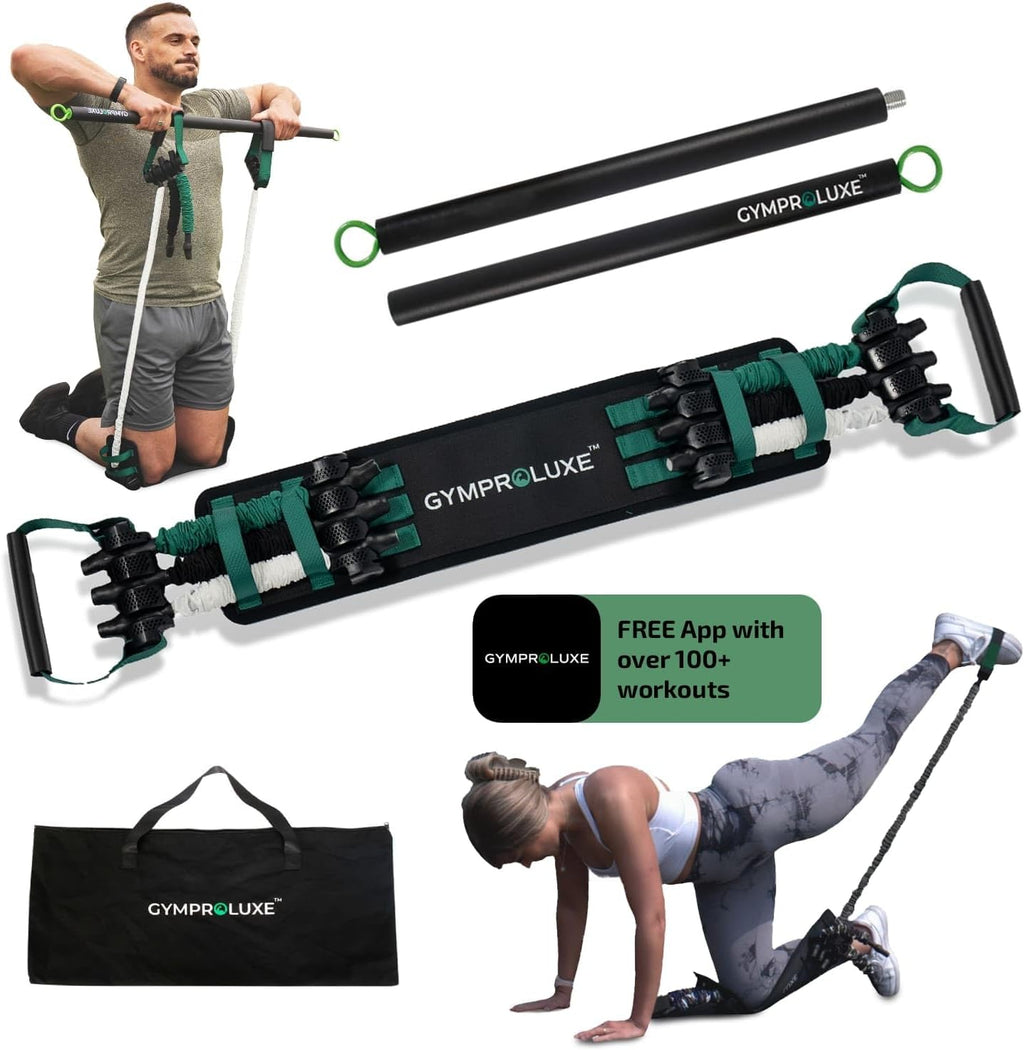 Gymproluxe Original Portable Gym - Resistance Exercise Band Set for Home Gym - 90KG Resistance Band Set for Men and Women - Multi Gym Fitness Equipment for Home Workout…