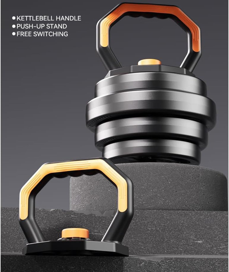 Strongway® Adjustable 6 in 1 Dumbbell Straight and Curl Barbell Kettlebell Push up Set - 20KG 30KG 40KG SETS - Weight Lifting for Home Gym Fitness