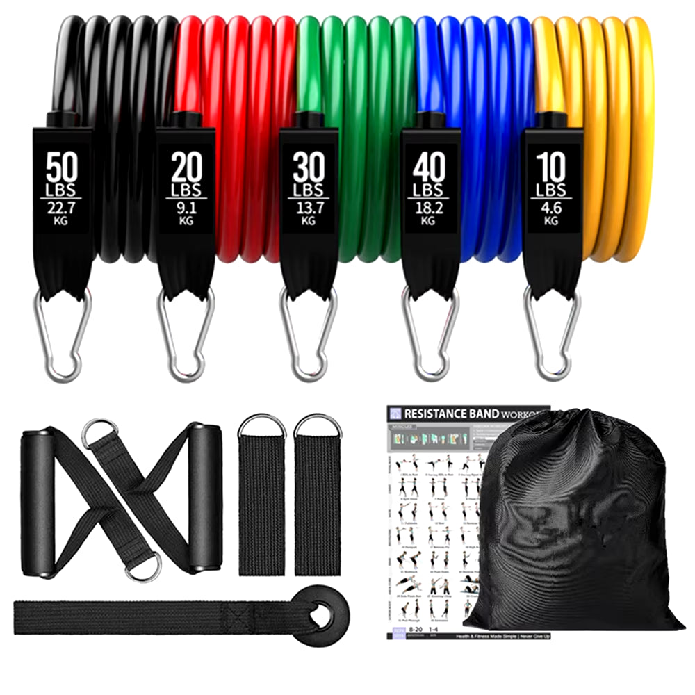 360 lbs Resistance Bands Set - Versatile Home Gym Equipment for Strength Training, Yoga, and Fitness