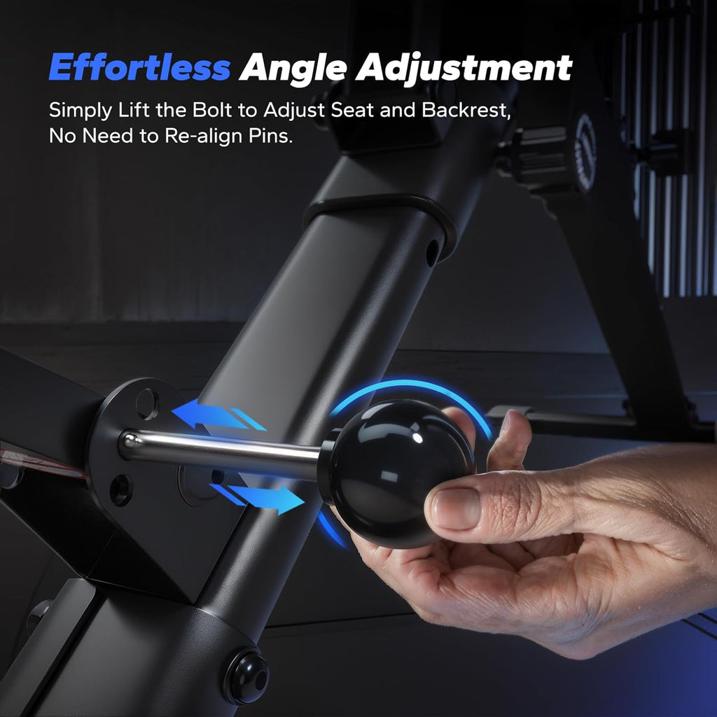 MERACH Weight Bench, 990 LBS/450KG Foldable Weight Benches for Home Gym, Adjustable Weight Bench with 72 Training Angles, Incline Bench Press for Full Body